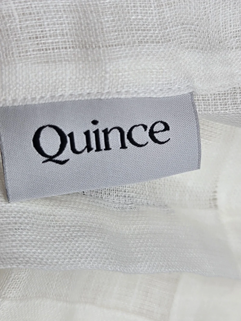 QUINCE Set Of 2 48x96 European Linen Sheer Curtains White 0091
